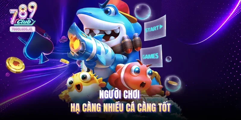 Người chơi hạ càng nhiều cá càng tốt